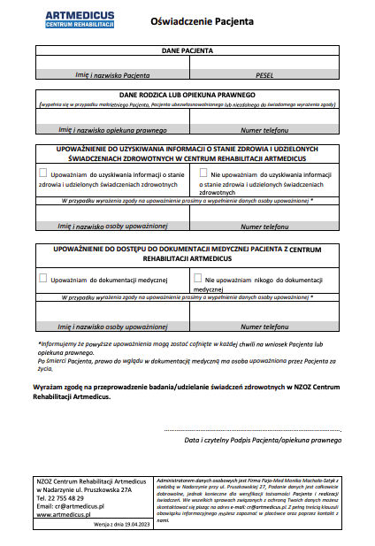 Oświadczenie-pacjenta